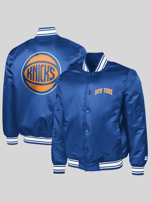 New York Knicks Starter Basketball Logo Varsity Jacket