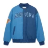 New York Knicks Terez Blue Denim Bomber Jacket