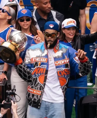New York Knicks Victory Parade 2026 Karl-Anthony Towns Jacket