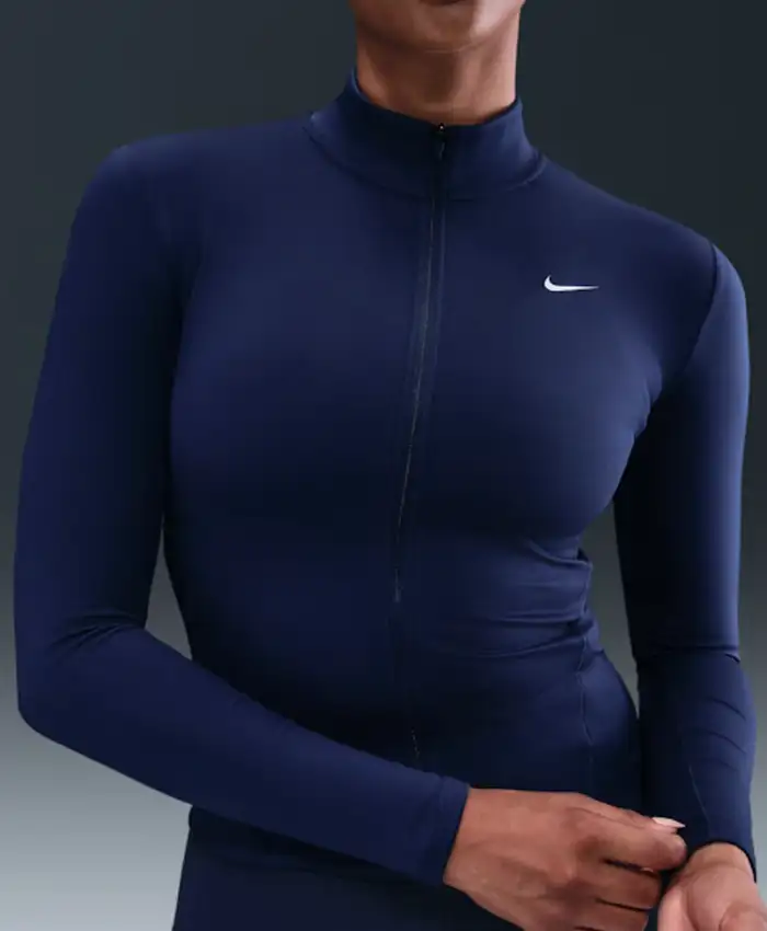 Nike One Fitted Blue Zip Jacket