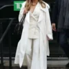 Office Romance 2026 Jennifer Lopez White Trench Coat