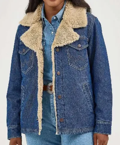 Oreana Jackson Dutton Ranch S01 Denim Sherpa Jacket