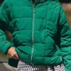 Pippa Packable Dark Green Puffer Jacket