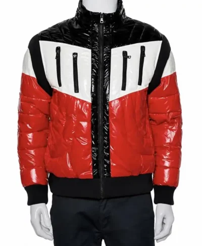 Playboi Carti Balmain Tricolor Quilted Puffer Jacket
