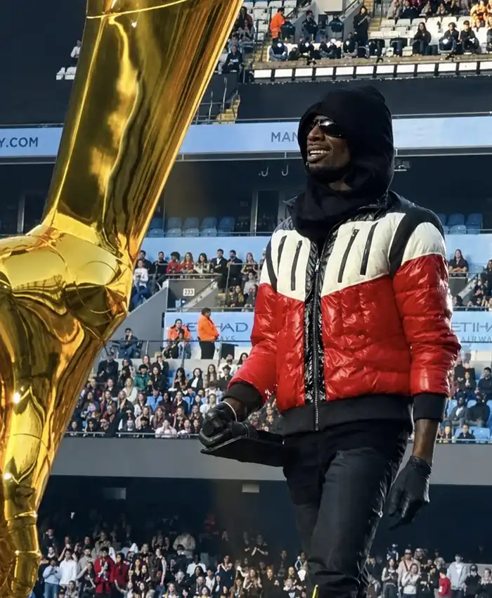 Playboi Carti Balmain Tricolor Quilted Puffer Jacket