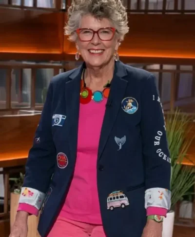 Prue Leith Kelly Clarkson Show Embroidered Blazer