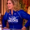 Sara Haines The View 2026 Knicks Satin Jacket