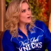 Sara Haines The View 2026 Knicks Satin Jacket