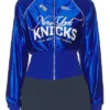 Sara Haines The View 2026 Knicks Satin Jacket