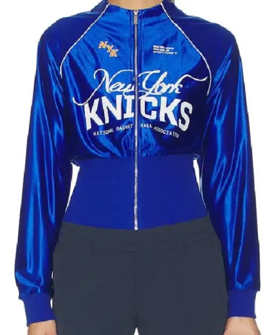Sara Haines The View 2026 Knicks Satin Jacket