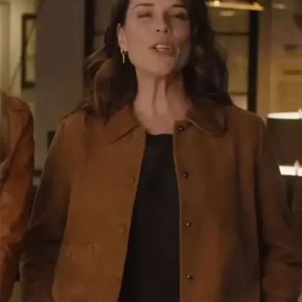 Scream 7 Neve Campbell Brown Suede Jacket
