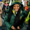 Simone Biles Green Bay Packers Coat