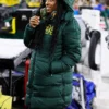 Simone Biles Green Bay Packers Coat