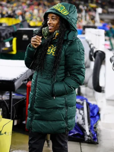 Simone Biles Green Bay Packers Coat