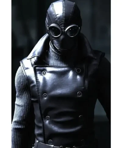Spider Noir Double Breasted Leather Vest
