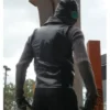 Spider Noir Double Breasted Leather Vest