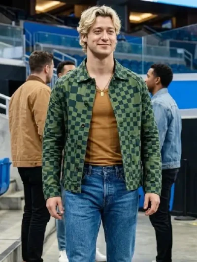 Stephen Kalyn Off Campus S01 Green Printed Jacket