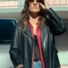 Sunny Nights 2026 D’Arcy Carden Leather Coat