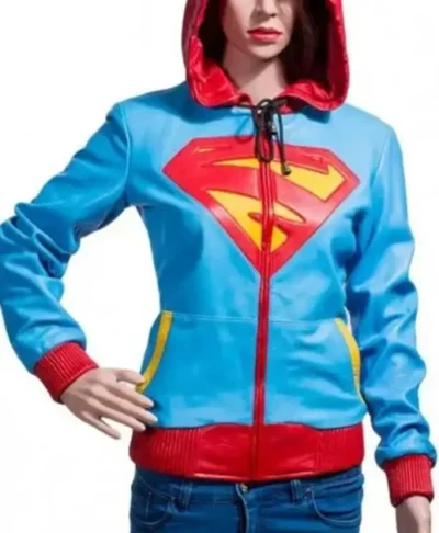 Supergirl Hoodie Leather Jacket