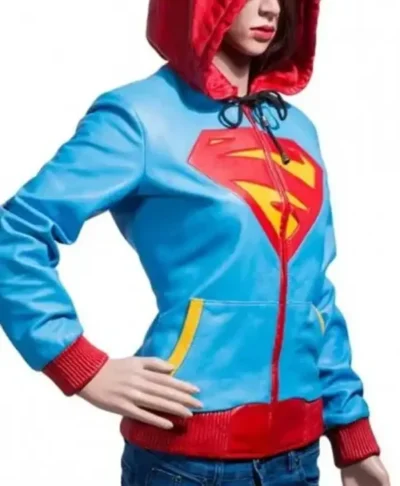 Supergirl Hoodie Leather Jacket