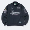 Supreme La Martina Blue Zip-Up Sweatshirt
