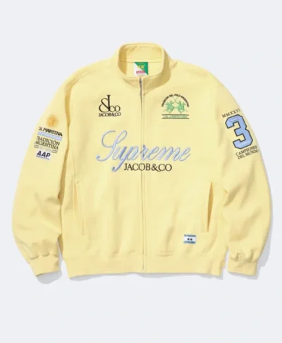 Supreme La Martina Yellow Zip-Up Sweatshirt