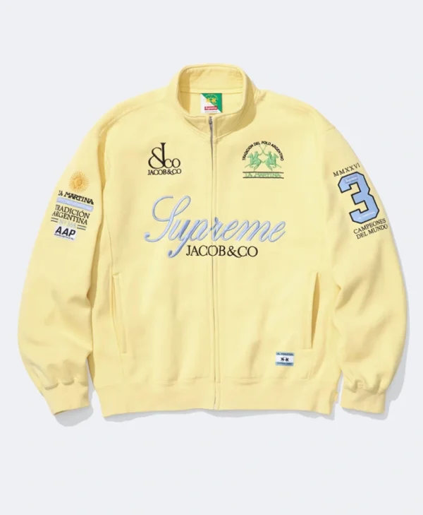 Supreme La Martina Yellow Zip-Up Sweatshirt