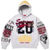 Supreme Warriors Grey Zip-Up Hooded Sweatshirt
