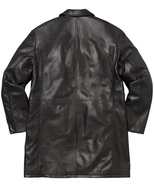 Supreme x Schott Black Leather Overcoat