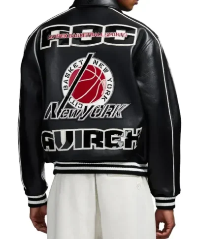 Te-Hina Paopao Black Avirex Basketball Jacket