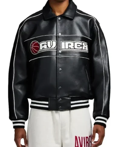 Te-Hina Paopao Black Avirex Basketball Jacket