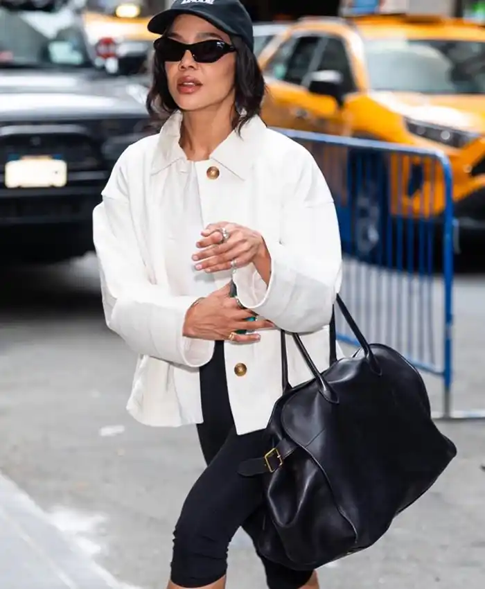 Tessa Thompson NYC 2026 White Jacket