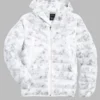 The Chi S5 E8 Grey Marble Print Puffer Jacket