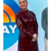 The Today Show 2026 Jennifer Lopez Leather Snake Embossed Coat
