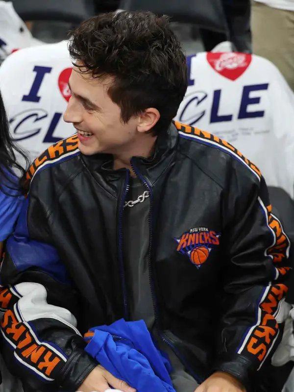 Timothee Chalamet Knicks Leather Jacket
