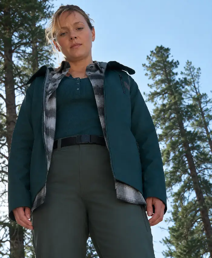 Tracy-Spiridakos-TV-Series-Anna-Pigeon-S01-Anna-Pigeon-Blue-Cotton-Jacket-
