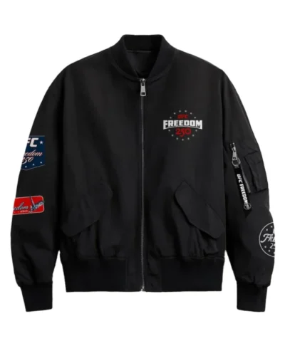 UFC Freedom 250 Black Full-Zip Bomber Jacket