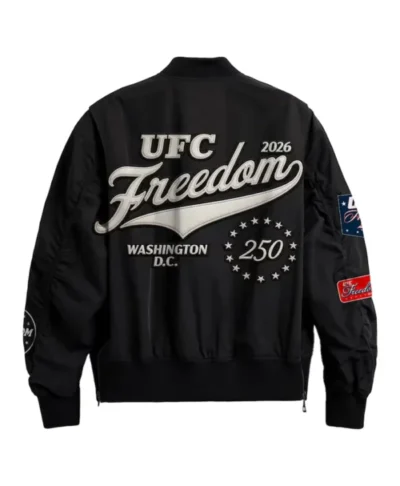 UFC Freedom 250 Black Full-Zip Bomber Jacket
