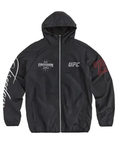 UFC Freedom 250 Black Full-Zip Windbreaker Jacket
