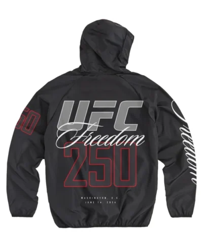 UFC Freedom 250 Black Full-Zip Windbreaker Jacket