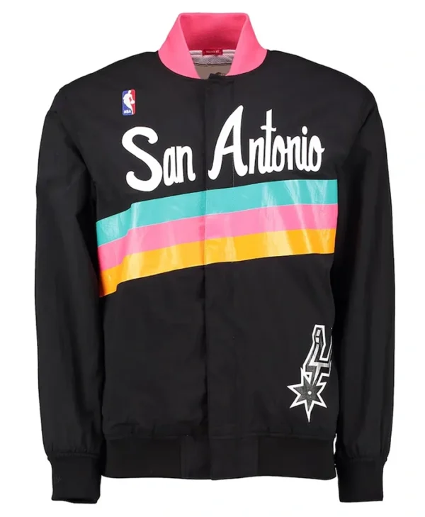 Warm Up San Antonio Spurs Black Jacket