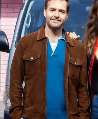 Will Forte Sunny Nights S01 Suede Leather Jacket
