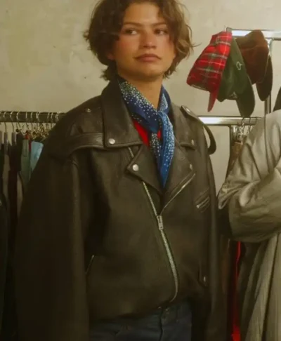Zendaya 2026 Black Biker Jacket