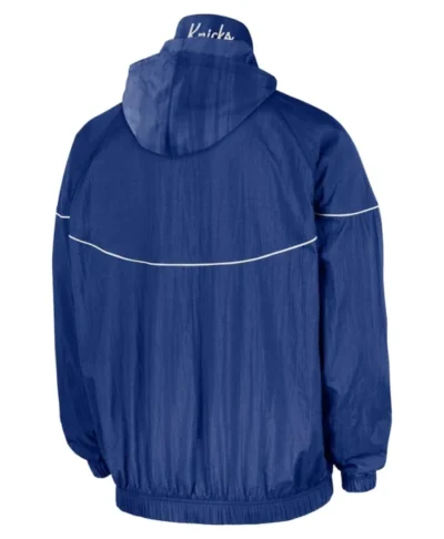 buy NY Knicks Nike Windrunner Half-Zip Blue Hooded Jacket