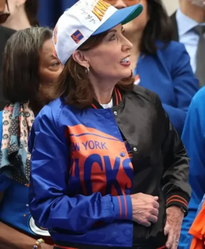 buy New York Knicks Championship Parade Kathy Hochul Jacket
