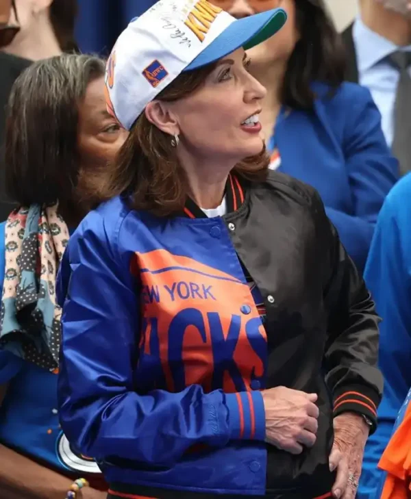 buy New York Knicks Championship Parade Kathy Hochul Jacket