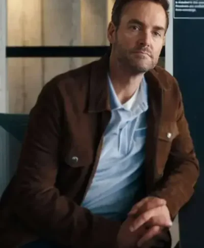 buy Will Forte Sunny Nights S01 Suede Leather Jacket