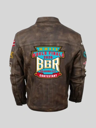 buy now BBR World Finals 2026 Brown Leather Jacket