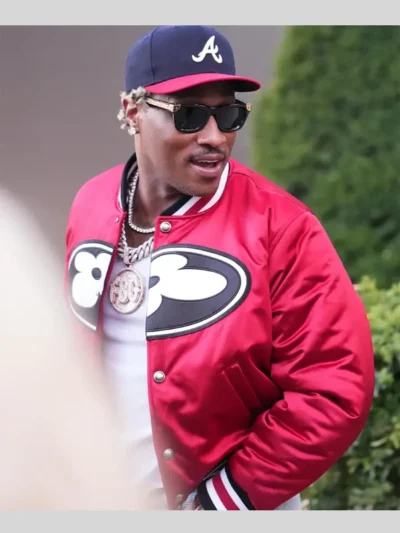 buy now Future Louis Vuitton SS27 Red Varsity Jacket