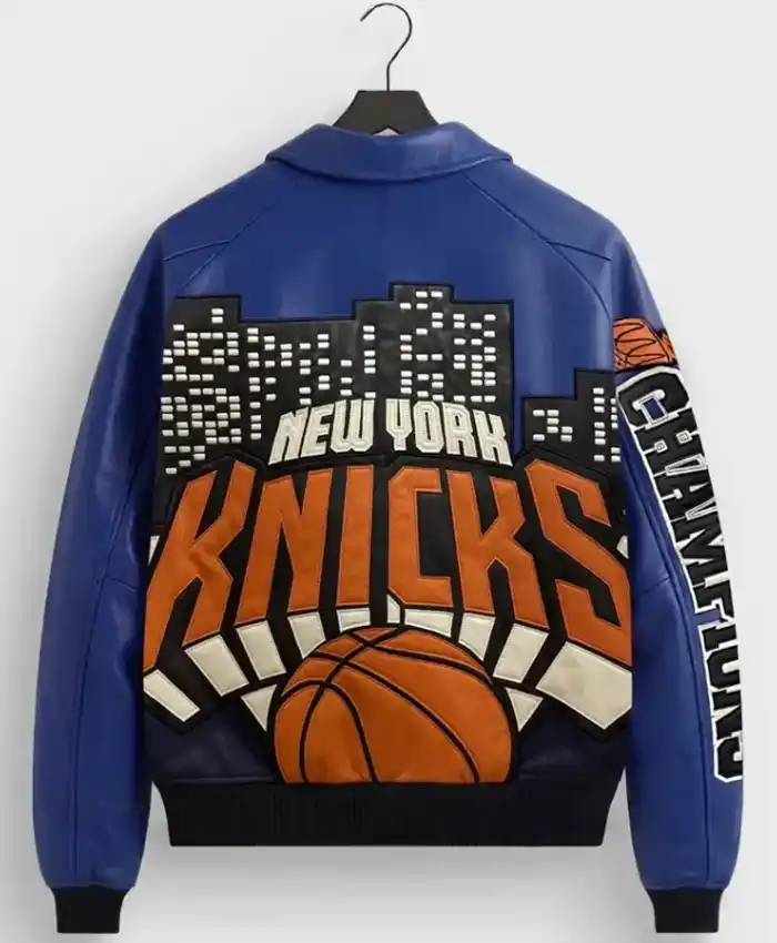 buy now Kith New York Knicks 2026 Champions Leather Jacket